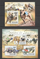 Delcampe - Tg1064 2011 Togo Fauna Animals Pets Dogs Greyhound Racing Bl+Kb Mnh - Hunde