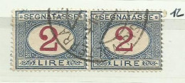 SEGNATASSE LIRE 2 COPPIA VOLTERRA - Postage Due