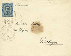 ITALIA REGNO > Regno Di Umberto I - Tipologia: B - Umberto I - Busta Da Roma A Bologna Del 21.2.1888 Con C.25 Azzurro N. - Autres & Non Classés