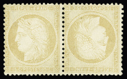 *,tête-bêche N°59b 15c Bistre, PAIRE TETE BECHE, Centrage Parfait, Neuf *, TB, Grande RARETE En Neuf - 1871-1875 Ceres