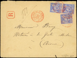 Lettre N°78 25c Outremer (3) Obl. Càd ROUGE (1) AFFRANCHISSEMENT (1) PARIS 7/1/77 S. Env. Rec., TTB - 1876-1898 Sage (Type II)