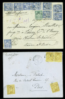 Lettre 4 Lettres Chargées AFF Divers Sage Dont N°91, 3 Pièces + 75 + 90 OBL Pontarlier (1879). TB - 1876-1898 Sage (Type II)
