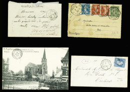 Lettre 5 Plis Toutes époques Dont Ambulant D'essai Octogonal "Le Havre à Paris 1°F" (1865) Et Lettre De Paris Pour Le SP - Other & Unclassified