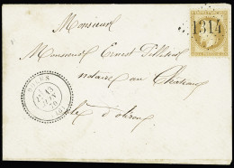 Lettre N°28 OBL GC 1314 + T24 Dolus (1870) Sur Lettre, Ind 22. Rare Et TB - Other & Unclassified