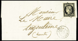 Lettre N°3 OBL Grille + T15 Gemozac (1849) Sur Lettre, Ind 18. TB - Other & Unclassified
