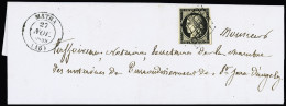 Lettre N°3 OBL Grille + T14 Matha (1849) Sur Lettre, Ind 18. Jolie Pièce - Other & Unclassified