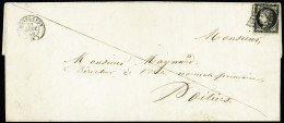 Lettre N°3 OBL Grille + T15 Montguyon (21 Janv 49) Sur Une Grande Lettre, Ind 18. TB - Other & Unclassified