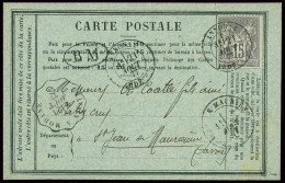 Lettre Carte-postale Précurseur Repiquée "MONTGOLFIER Frères / ANNONAY" Avec N°77 (ld) Obl. Càd Annonay (Ardèche) 1877 P - 1849-1876: Classic Period