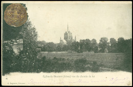 Lettre N°138 OBL Venizel Aisne (1909) Sur Porte-timbre Noir Non Dentelé "Dieu Protège La France" Sur Carte Postale. TB - Other & Unclassified