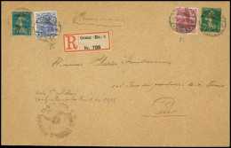 Lettre N°137+140 En Mixte Avec Allemagne N°84+85 CAD Allemand "Colmar Els 1" (7.12.1918) Sur Lettre Recommandée. TB - WW I