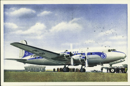 Lettre Argentine N°512 + PA21 OBL 14 Mai 1955 Sur Carte Postale Du 25e Anniversaire De La 1ère Traversée De L'Atlantique - Air Post