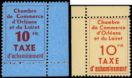 ** N°2/3 Orléans 10f Bleu Et 10f Jaune, Cdf, Neuf **, TB - Marken