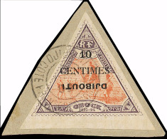 Obl N°32a 10c Sur 2f, DJIBOUTI RENVERSE, Obl. S. Fragt, TB - Other & Unclassified