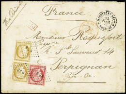 Lettre Col. Gen. N°21 Et 22, 80c Rose Et 15c Bistre PAIRE, Tous Obl. Los. NSB S. Env., Càd MAYOTTE ET DEPes NOSSI-BE 25/ - Other & Unclassified