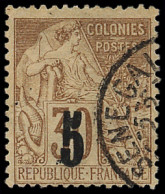 Obl N°2A 5 Sur 30c. Brun, T II, Oblitéré, TB - Sonstige & Ohne Zuordnung