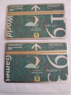 Delcampe - NETHERLANDS 2 CARDS L&G COMPLETE SET  WORLD GAMES/ THE HAGUE /  2x 20 Units ** 17609 ** - Publiques