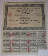 Société Des Charbonnages De NINH BINH – TONKIN 1926 , Action De 100 Francs Au Porteur - Asia