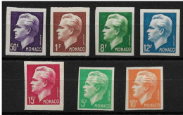 Monaco 344/350** Rainier III. Non Dentelés. Cote 85€. - Errors And Oddities