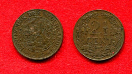 PAYS BAS - NETHERLANDS -  WILLEMINA -2 1/2 CENT 1915 - 2.5 Cent