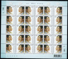 Denmark 2004;  Royal Wedding.  Sheet With 15 Pairs; MNH(**). - Feuilles Complètes Et Multiples