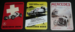 Rare Lot 3 Magnets Décors Affiches Publicitaires Anciennes MERCEDES BENZ Grand Prix, Pneus Michelin, Suisse, Automobilia - Altri & Non Classificati