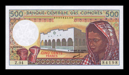 Comoros Comores 500 Francs 1984-2004 Pick 10b(1) Sc Unc - Comore