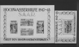 Saarland  Block 1 + 2 Hochwasserhilfe  Postfrisch Neuf ** MNH - Blocks & Sheetlets