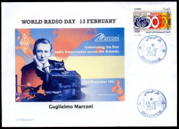 Delcampe - ARGELIA 2014 - Philatelic Cover - World Radio Day - Journée Mondiale De La Radio - Marconi Nobel Prize - Télécom