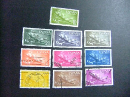 Delcampe - 30 ESPAÑA ESPAGNE 1955 / TRANSPORTES AVIONES Y BARCOS / EDIFIL1169 /1179 FU Incom. - Gebraucht