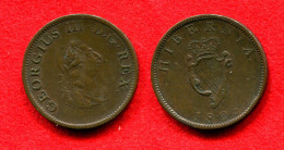 GRANDE BRETAGNE - IRLANDE  IRELAND  - GEORGES III - DEMI  HALF PENNY 1805 - Autres & Non Classés