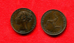 GRANDE BRETAGNE - ILE DE MAN - ISLE OF MAN - VICTORIA - FARTHING 1839 - Autres & Non Classés