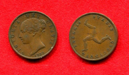 GRANDE BRETAGNE - ILE DE MAN - ISLE OF MAN - VICTORIA - HALF DEMI PENNY 1839 1839 - Autres & Non Classés