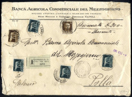 Cover 1931, Assicurata L.200 Affrancata Con Imperiale C.5 + C.30 + Quattro Esemplari L.2,55 Da Salerno 4.2.31 Per Polla - Other & Unclassified