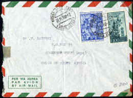 Cover 1950, Anno Santo, Lettera Da Milano 28.11.50 Affrancata Con 55 + 100 Lire PA, S.621+142 - Other & Unclassified