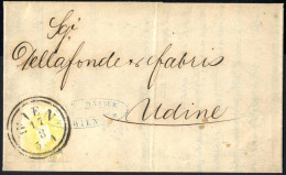 Cover 1862, Brief Von Wien Am 17.8. Nach Udine Frankiert Mit 2 Kr. Gelb, ANK 18 - Other & Unclassified