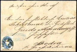 Cover 1862, Muster Ohne Werth Brief Von Pest Am 8.4. Nach Beodra Frankiert Mit 15 Kr. Blau, ANK 22 - Other & Unclassified