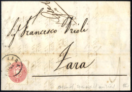 Cover 1866, Brief Von Trient Am 21.4. Geschrieben, In Zara Als Ortsbrief Mit 5 Kr. Rosa Gez. 9½ Frankiert, ANK 32 - Other & Unclassified