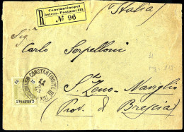 Cover 1890, 2 Pia. Auf 20 Kr. Olivgrün, Einzelfrankatur Auf Rekommandierten Auslandsbrief Con Konstantinopel 11.5.1893 N - Eastern Austria