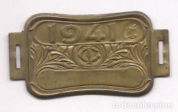 PLACA DE MARICULACION DE BICICLETA AÑO 1941 - PLAQUE BYCICLETTE ANNE 1941 - Number Plates