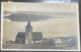 Gléresse / Ligerz (Berne) L'église, Sa Tour Et Sa Flèche Transperçant L'Île St-Pierre (17'069) - Gléresse