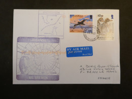 228.  ANTARTIC SOUTH GEORGIA  LETTRE   1RST FLIGHT +BREMEN   1979     LE MANS  +AFF. INTERESSANT+++ - Autres & Non Classés