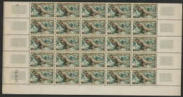 N° 52 8 Fr PANGOLIN Panneau De 25 Ex. Neufs ** (MNH) + Coin Daté 10/3/55 Cote 56,25 € - Neufs