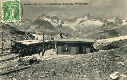 Suisse - Zermatt - Station Gornergrat, Gabelhorn, Rothorn, Weisshorn 1P10 - Matt