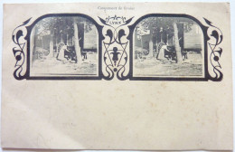 CARTE STÉRÉOSCOPIQUE LYNX - CAMPEMENT FORAIN - Stereoscopes - Side-by-side Viewers