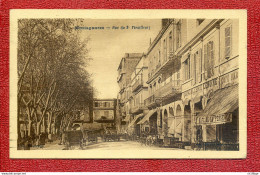 CPA : Mostaganem : Rue Du 2ème Tirailleurs : Commerces , Café, Magasins , Attelages - Mostaganem