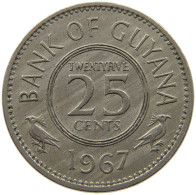 GUYANA 25 CENTS 1967 #s123 0679 - Guyana