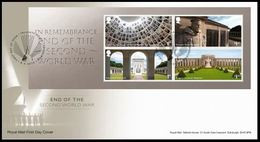 GROSSBRITANNIEN GRANDE BRETAGNE GB 2020 MS 1945 END OF THE SECOND WORLD WAR FDC SG MS4365-8 MI B133-4578-81 YT F4988-91 - 2011-2020 Decimal Issues