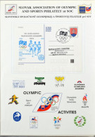 Szlovák Olimpiai Emléklapok, Alkalmi Levelezőlapok Gyűrűs Berakóban - Other & Unclassified