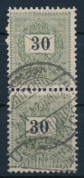 O 1889 Feketeszámú 30kr Párban, Az Alsó Bélyeg Sztereotip Jegyekkel - Other & Unclassified