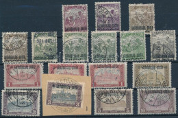 O Nyugat Magyarország III. 1921 18 Db érték, Közte Lemezhibák, Hármaslyukasztások, Bodor Vizsgálójellel (10.100) - Other & Unclassified
